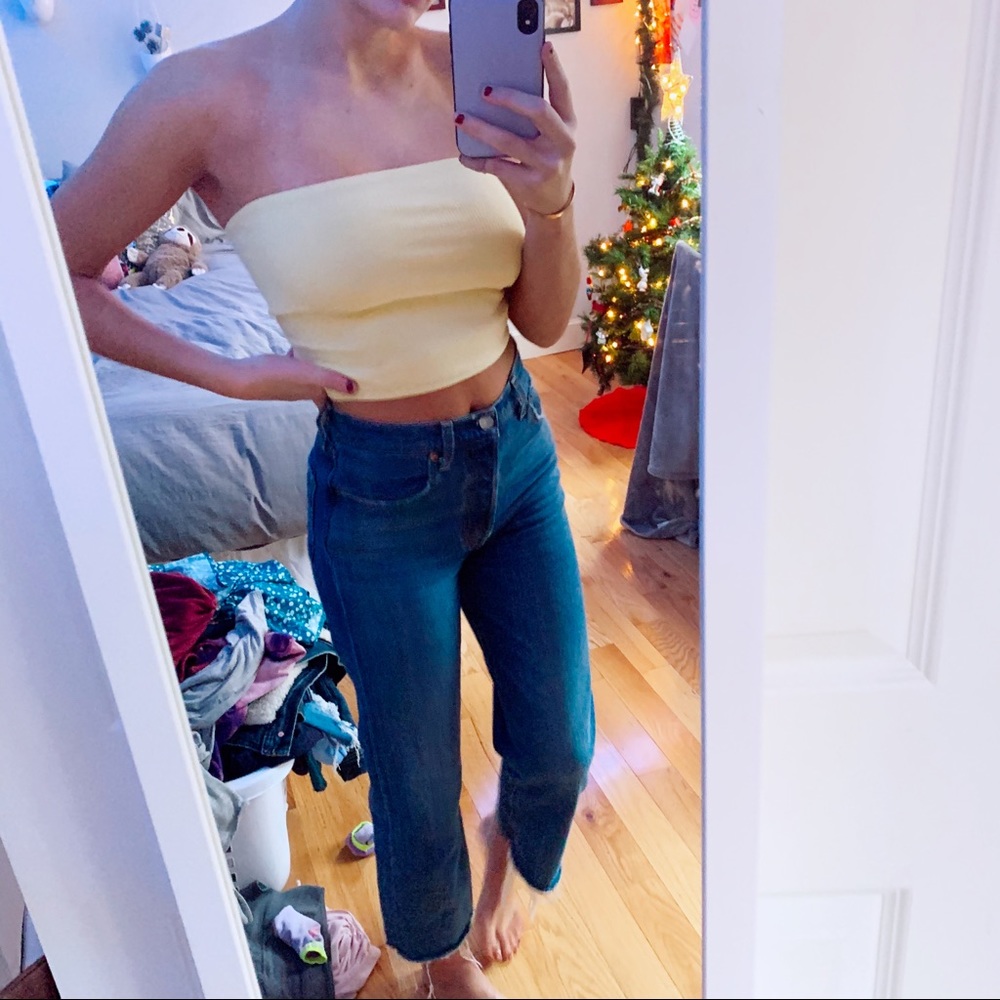 American Eagle Yellow Tube Top